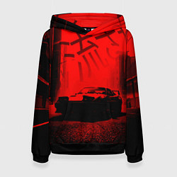 Толстовка-худи женская Японский спорткар, цвет: 3D-черный
