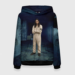 Толстовка-худи женская Bones - образ психа, цвет: 3D-черный