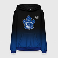 Толстовка-худи женская Торонто Мейпл Лифс - градиент, цвет: 3D-синий