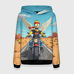 Толстовка-худи женская Летящий в даль Гомер - Ария, цвет: 3D-черный