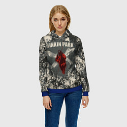 Толстовка-худи женская Linkin Park - Hybrid Theory, цвет: 3D-синий — фото 2