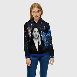 Толстовка-худи женская Lana Del Rey в костюме, цвет: 3D-синий — фото 2