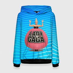 Толстовка-худи женская Леди Гага в круглой надувной юбке, цвет: 3D-черный