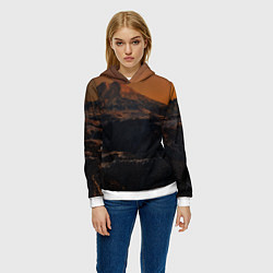 Толстовка-худи женская Эльбрус, цвет: 3D-белый — фото 2