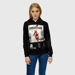 Толстовка-худи женская Linkin Park, Hybrid Theory, цвет: 3D-черный — фото 2