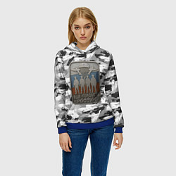 Толстовка-худи женская Гордость России ВДВ, цвет: 3D-синий — фото 2