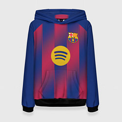 Толстовка-худи женская Барселона домашняя форма 2025 2026, цвет: 3D-черный