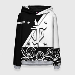 Толстовка-худи женская Doom стильная геометрия, цвет: 3D-меланж