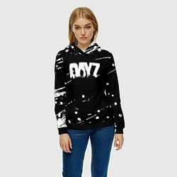 Толстовка-худи женская Dayz брызги красок, цвет: 3D-черный — фото 2