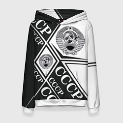 Толстовка-худи женская СССР, цвет: 3D-белый