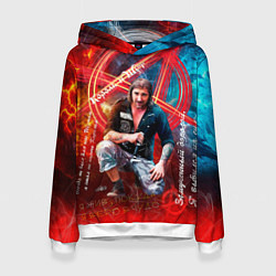 Толстовка-худи женская Король и Шут - всегда с нами, цвет: 3D-белый