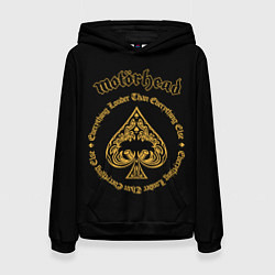 Толстовка-худи женская Motorhead золото, цвет: 3D-черный