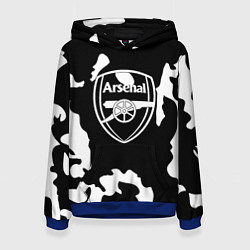 Толстовка-худи женская Арсенал камуфляжные краски, цвет: 3D-синий