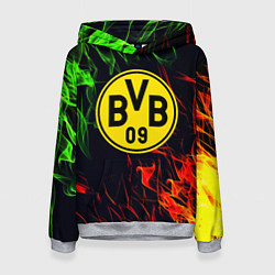 Толстовка-худи женская Borussia flame toxic, цвет: 3D-меланж