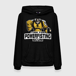 Толстовка-худи женская Power Fist, цвет: 3D-черный