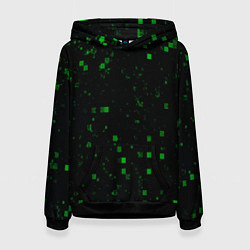 Толстовка-худи женская Color green khaki, цвет: 3D-черный