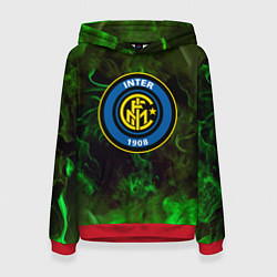 Толстовка-худи женская Интер кислотный огонь, цвет: 3D-красный
