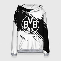Женская толстовка Borussia черно белые полосы