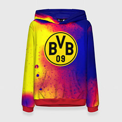 Толстовка-худи женская Borussia космические краски, цвет: 3D-красный