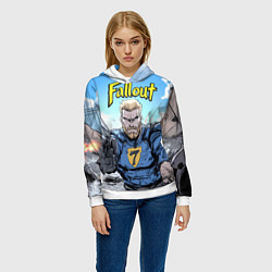 Толстовка-худи женская Fallout 7, цвет: 3D-белый — фото 2