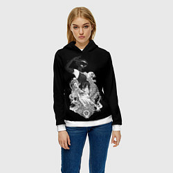 Толстовка-худи женская Резе демон бомба Человек бензопила, цвет: 3D-белый — фото 2