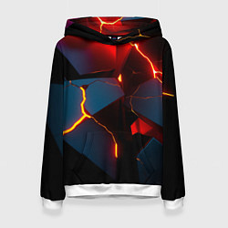 Толстовка-худи женская Orange rift, цвет: 3D-белый