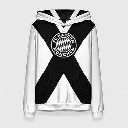 Толстовка-худи женская Бавария Мюнхен полосы, цвет: 3D-белый