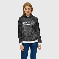 Толстовка-худи женская Контр cтрайк два, цвет: 3D-белый — фото 2
