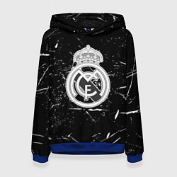 Толстовка-худи женская Ювентус краски штрихи, цвет: 3D-синий