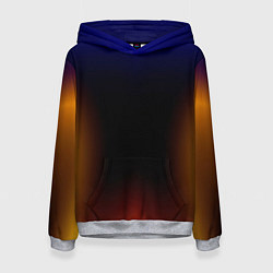 Толстовка-худи женская Color black red blue, цвет: 3D-меланж