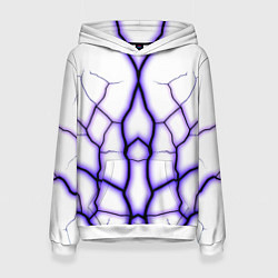 Толстовка-худи женская Color white purple, цвет: 3D-белый