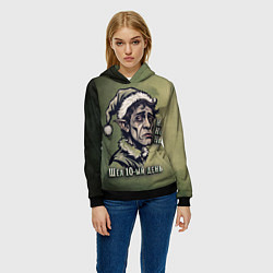 Толстовка-худи женская Эльф в режиме энергосбережения, цвет: 3D-черный — фото 2