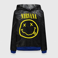 Толстовка-худи женская Nirvana Smoke, цвет: 3D-синий