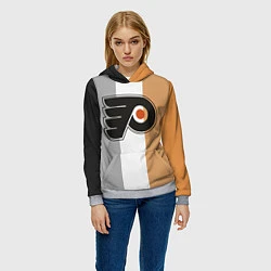 Толстовка-худи женская Philadelphia Flyers, цвет: 3D-меланж — фото 2