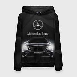 Толстовка-худи женская Mercedes, цвет: 3D-черный