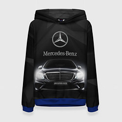 Толстовка-худи женская Mercedes, цвет: 3D-синий