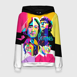 Толстовка-худи женская The Beatles: Poly-art, цвет: 3D-белый