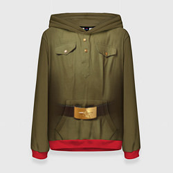 Толстовка-худи женская Униформа солдата, цвет: 3D-красный