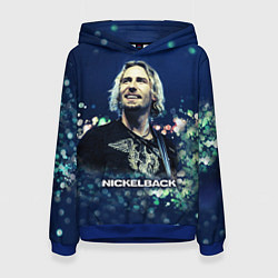 Толстовка-худи женская Nickelback: Chad Kroeger, цвет: 3D-синий