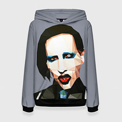 Толстовка-худи женская Mаrilyn Manson Art, цвет: 3D-черный