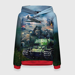 Толстовка-худи женская За родину, цвет: 3D-красный