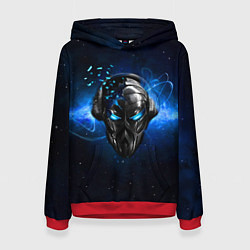 Толстовка-худи женская Pirate Station: Blue Space, цвет: 3D-красный