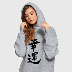 Женское худи-платье Удача, цвет: меланж — фото 2