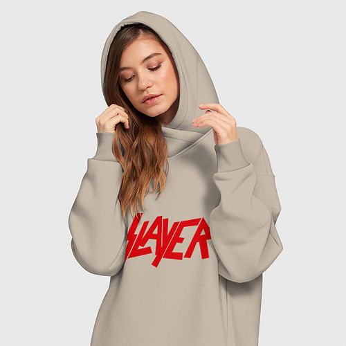 Женская толстовка-платье Slayer / Миндальный – фото 3