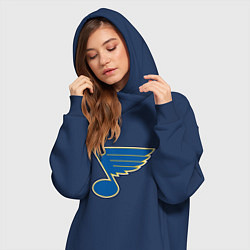 Женское худи-платье St Louis Blues, цвет: тёмно-синий — фото 2