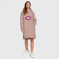 Женское худи-платье Montreal Canadiens, цвет: пыльно-розовый — фото 2