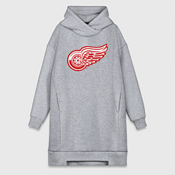 Женское худи-платье Detroit Red Wings, цвет: меланж