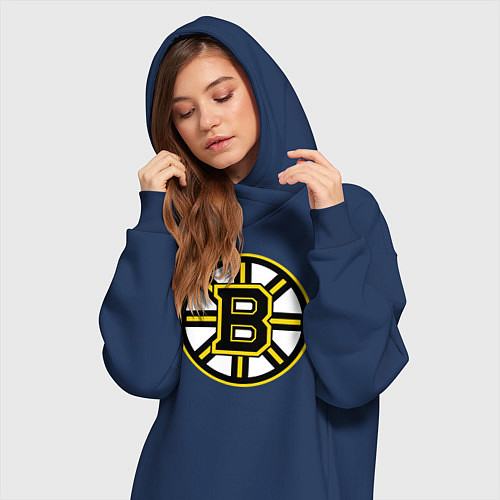 Женская толстовка-платье Boston Bruins / Тёмно-синий – фото 3