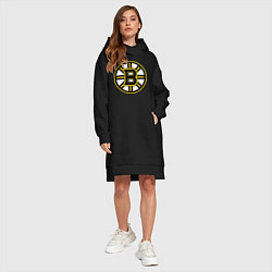 Женское худи-платье Boston Bruins, цвет: черный — фото 2
