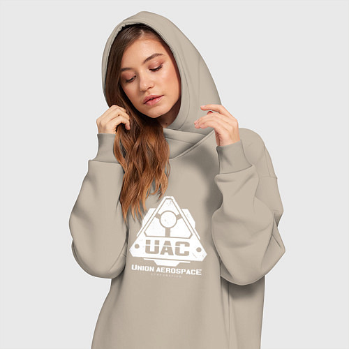 Женская толстовка-платье UAC / Миндальный – фото 3